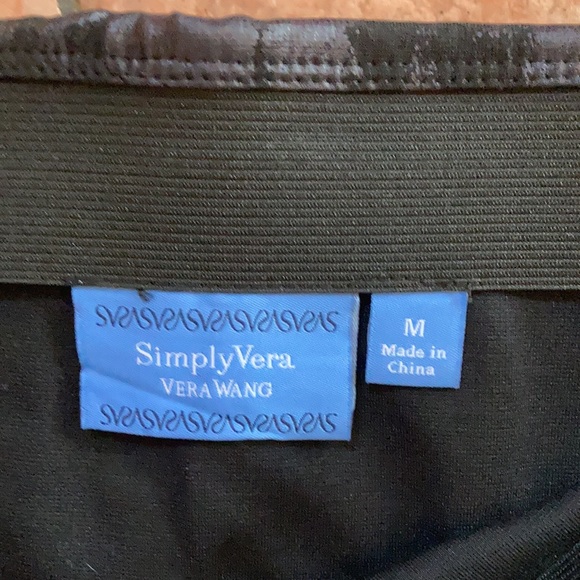 Simply Vera Ponte skirt mini stretch waist medium color is grey foil. NWT - Picture 5 of 6